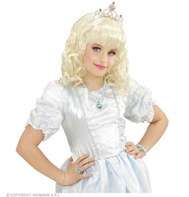 SET MIT HELLBLAUE PERLENKETTE, OHRRINGE UND RING MIT PERLEN UND HERZJUWEL