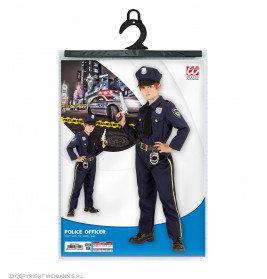 POLIZIST (Hemd mit Krawatte, Hose, Hut) (140 cm / 8-10 Years)