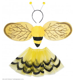 BIENE Dress-up Set (Tutu, Flügel, Antennen)