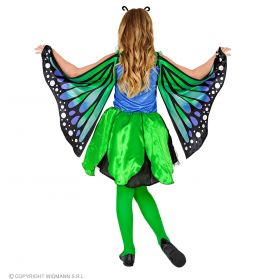 Schmetterling (/Kleid mit Tutu, Flügel, Antenne) 140 cm