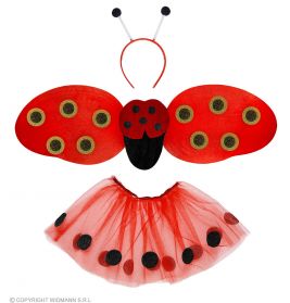 Marienkäfer Dress-up Set (Tutu, Flügel, Antenne)