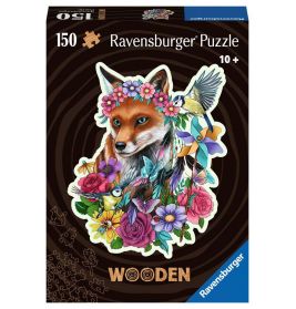 Puzzle Bunter Fuchs - konturgestanztes Holzpuzzle mit 150 Teilen, davon 15 indi