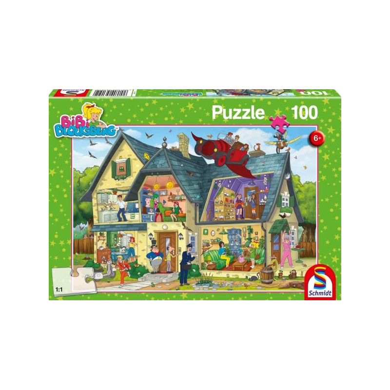 Schmidt Spiele Puzzle Bibi Blocksberg, Bei Blocksbergs ist was los! 100 Teile