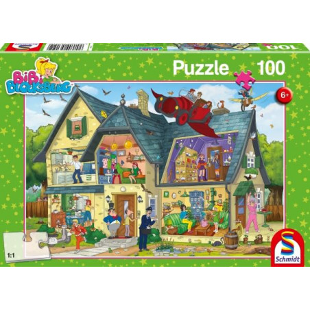 Schmidt Spiele Puzzle Bibi Blocksberg, Bei Blocksbergs ist was los! 100 Teile