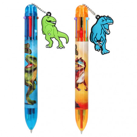 Dino World Kugelschreiber mit 6 Tintenfarben sortiert (1Stück)