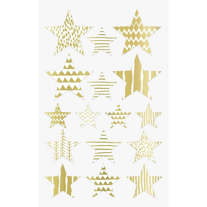 Sticker Sterne Motiv gold