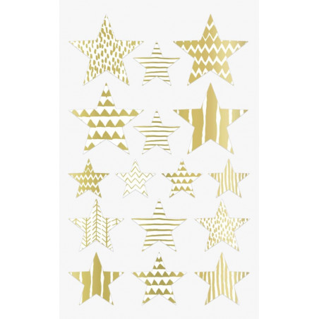 Sticker Sterne Motiv gold