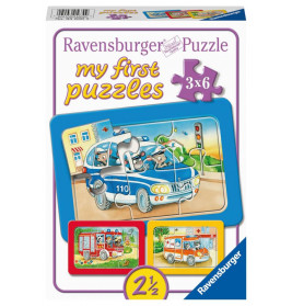 Ravensburger Kinderpuzzle 05630 - Tiere im Einsatz - 3x6 Teile Rahmenpuzzle für Kinder ab 2,5 Jahren