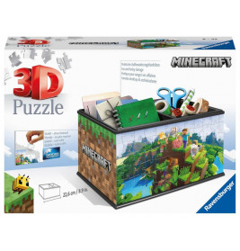 Ravensburger 3D Puzzle 11286 - Aufbewahrungsbox Minecraft - 216 Teile - Praktischer Organizer für Mi