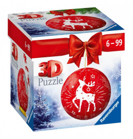 Ravensburger 3D Puzzle-Ball Weihnachtskugel Rentier 11495 – 54 Teile – für Weihnachtsfans ab 6 Jahre
