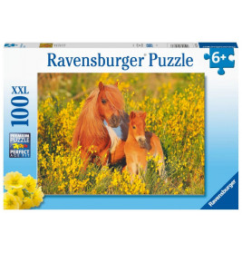 Ravensburger Kinderpuzzle 13283 - Shetlandponys - 100 Teile Puzzle für Kinder ab 6 Jahren