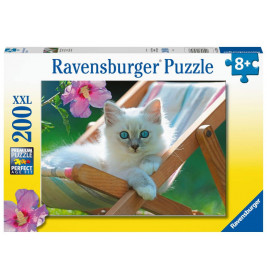 Ravensburger Kinderpuzzle 13289 - Weißes Kätzchen - 200 Teile Puzzle für Kinder ab 8 Jahren