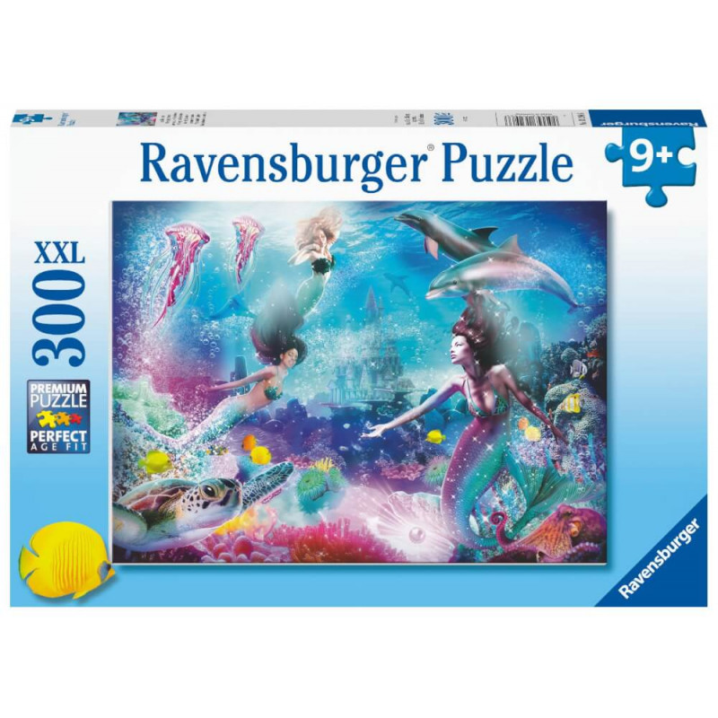 Ravensburger Kinderpuzzle 13296 - Im Reich der Meerjungfrauen - 300 Teile Puzzle für Kinder ab 9 Jah