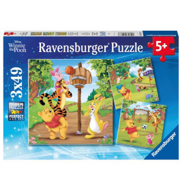 Ravensburger Kinderpuzzle 05187 - Tag des Sports - 3x49 Teile Disney Puzzle für Kinder ab 5 Jahren