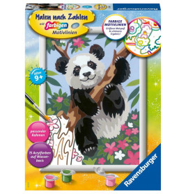 Ravensburger Malen nach Zahlen 20161 - Süßer Pandabär – Kinder ab 9 Jahren