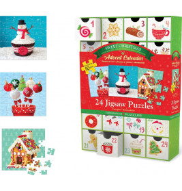 EuroGraphics Puzzle Adventkalender - Sweet Christmas 1200 Teile