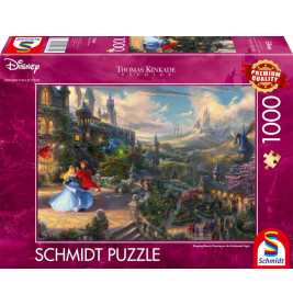 Schmidt Spiele 57369 Disney, Sleeping Beauty Dancing in The Enchanted Light, Thomas Kinkade Puzzle 1