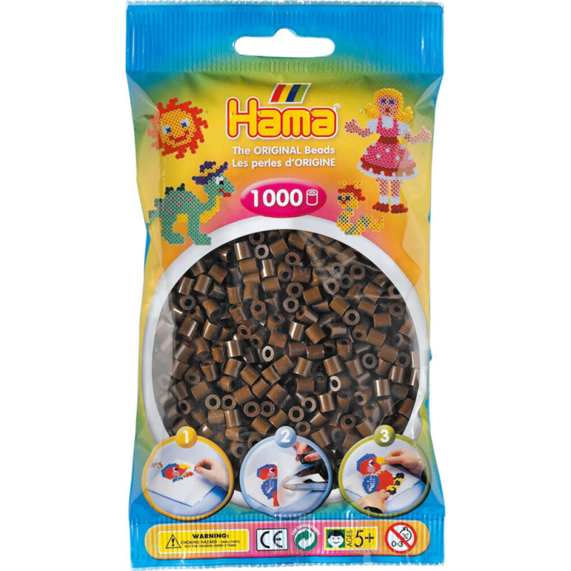 Hama® Bügelperlen Perlen, braun, 1.000 Stück
