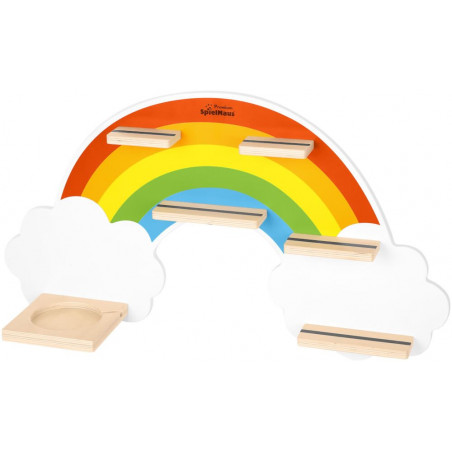 SpielMaus Holz Hörspielbox und Figuren Regal ''Regenbogen''