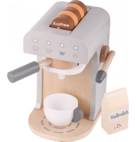 Beeboo Kitchen Holz Espressomaschine mit Zubehör, 9-teilig