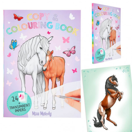 Depesche Miss Melody Durchpausbuch: Pferde-Mal- und -Durchpaussbuch für Kinder ab 5 mit Stute- und Fohlenmotiven.