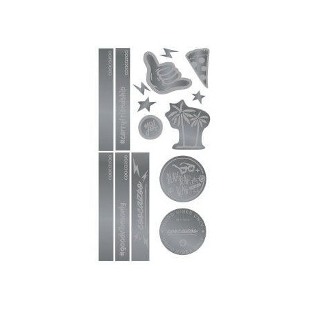 Reflektierendes Sticker-Set Silver