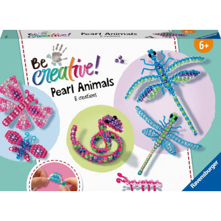 Ravensburger 18247 Be Creative Pearl Animals fädeln, DIY für Kinder ab 6 Jahren