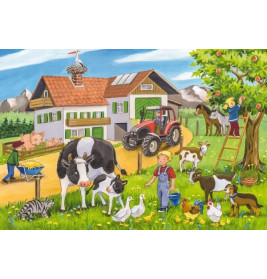 Schmidt Spiele Kinderpuzzle Auf dem Bauernhof, 3x24 Teile