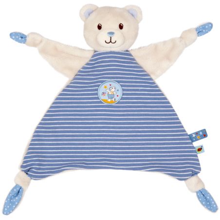 Schnuffeltuch Teddy, hellblau - BabyGlück