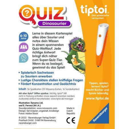 tiptoi Quiz Dinosaurier, Quizspiel für Kinder ab 6 Jahren, für 1-4 Spieler