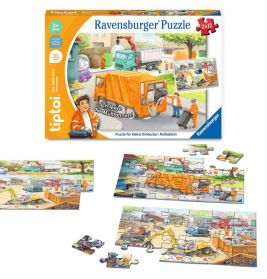 Puzzle für kleine Entdecker: Müllabfuhr, Kinderpuzzle ab 3 Jahren,