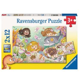 Ravensburger Kinderpuzzle - 05663 Kleine Feen und Meerjungfrauen - 2x12 Teile Puzzle für Kinder ab 3