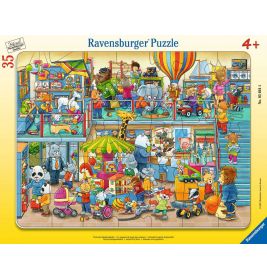 Kinderpuzzle - 05664 Tierischer Spielzeugladen - 30-48 Teile Rahmenpuzzle für Kinder ab