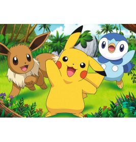 Kinderpuzzle 05668 - Pikachu und seine Freunde - 2x24 Teile Pokémon Puzzle für Kinder a