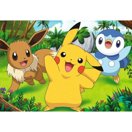 Kinderpuzzle 05668 - Pikachu und seine Freunde - 2x24 Teile Pokémon Puzzle für Kinder a