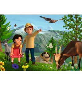 Kinderpuzzle 05672 - Heidi's Abenteuer - 2x24 Teile Heidi Puzzle für Kinder ab 4 Jahren