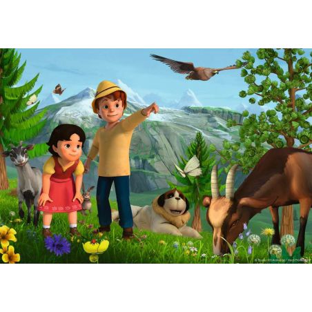 Kinderpuzzle 05672 - Heidi's Abenteuer - 2x24 Teile Heidi Puzzle für Kinder ab 4 Jahren