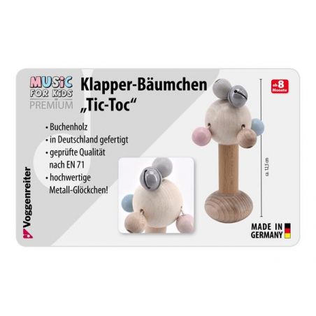 Klapper-Bäumchen "Tic-Toc" ( blau/rosa)