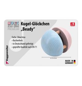 Kugel-Glöckchen Beady (blau/rosa)