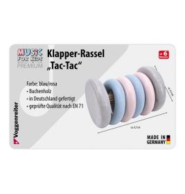 Klapper-Rassel Tac-Tac (blau/rosa