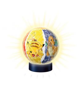 3D Puzzle Nachtlicht Puzzle-Ball Pokémon - 72 Teile - für Pokémon Fans ab 6 Jah