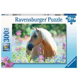 Kinderpuzzle - Pferd im Blumenmeer - 300 Teile Puzzle für Kinder ab 9 Jahren