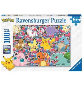 Kinderpuzzle 13338 - Bereit zu kämpfen! - 100 Teile XXL Pokémon Puzzle für Kinder ab 6