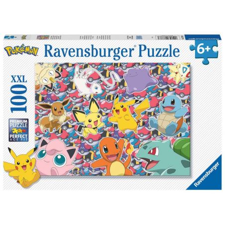 Kinderpuzzle 13338 - Bereit zu kämpfen! - 100 Teile XXL Pokémon Puzzle für Kinder ab 6