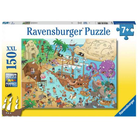 Kinderpuzzle - 13349 Die Piratenbucht - 150 Teile Puzzle für Kinder ab 7 Jahren