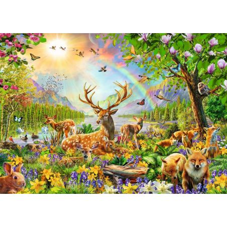 Kinderpuzzle - 13352 Anmutige Hirschfamilie - 200 Teile Puzzle für Kinder ab 8 Jahren