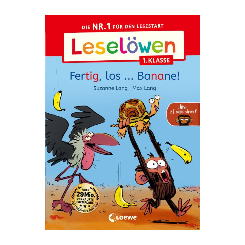 Leselöwen 1. Klasse - Jim ist mies drauf - Fertig, los ... Banane!