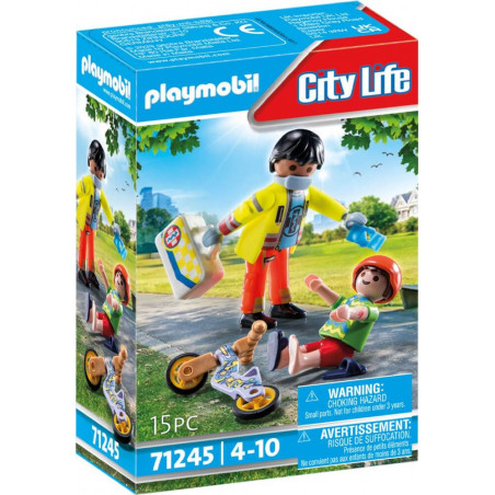 PLAYMOBIL 71245 Sanitäter mit Patient