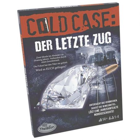 ThinkFun - Cold Case: Der letzte Zug. Der Krimi im eigenen Heim. Was ist passiert? Ein Rätsel-Spiel ThinkFun - Cold Case: Der letzte Zug. Der Krimi im eigenen Heim. Was ist passiert? Ein Rätsel-Spiel