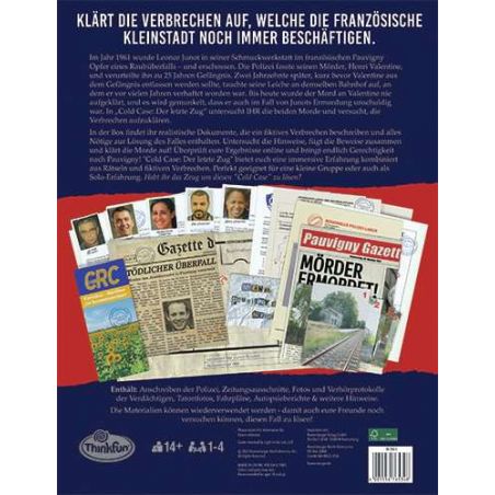 ThinkFun - Cold Case: Der letzte Zug. Der Krimi im eigenen Heim. Was ist passiert? Ein Rätsel-Spiel ThinkFun - Cold Case: Der letzte Zug. Der Krimi im eigenen Heim. Was ist passiert? Ein Rätsel-Spiel
